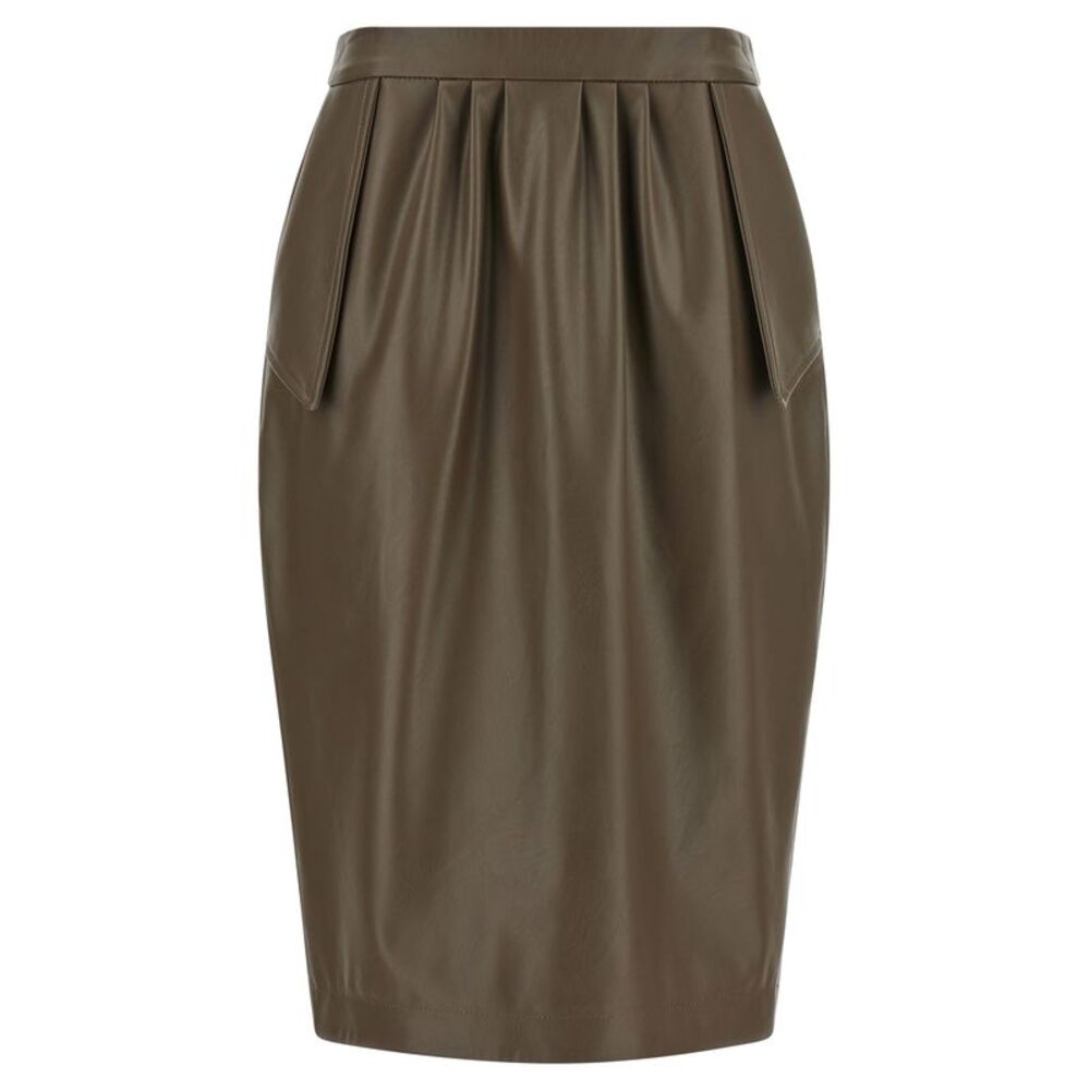 Stella McCartney Brown Polyester Midi Women's Skirt